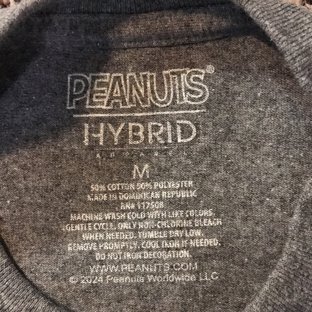 Peanuts Woman’s Relaxed Fit Gray Graphic Snoopy and Woodstock Tee | NWT! - Picture 3 of 5